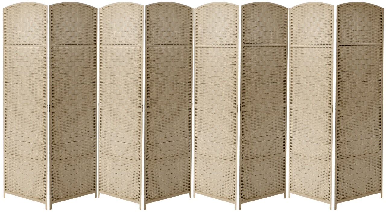 Sorbus Extra Wide - Diamond Weave Fiber Room Divider- 8 Panel